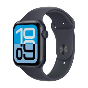 Apple Watch SE 3, 44 мм, GPS, корпус Тёмная ночь, чёрный спортивный ремешок