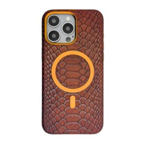 Чехол Puloka для iPhone 15 Pro Max, оранжевая рептилия
