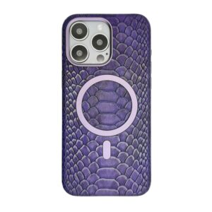 Чехол Puloka для iPhone 15 Pro Max, фиолетовая рептилия