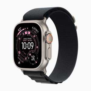 Apple Watch Ultra 3, ремешок Alpine Loop, Титан, Чёрный