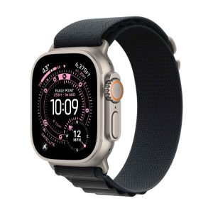 Apple Watch Ultra 3, ремешок Alpine Loop, Титан, Чёрный