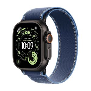 Apple Watch Ultra 3, ремешок Trail Loop, Титан, Синий/Светло-синий