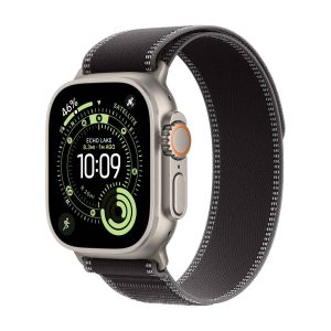 Apple Watch Ultra 3, ремешок Trail Loop, Титан, Чёрный/Угольный