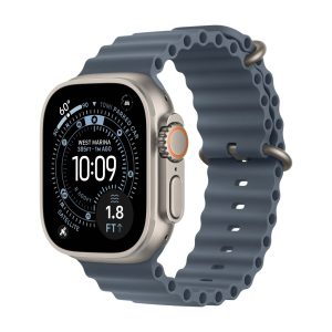 Apple Watch Ultra 3, ремешок Ocean Band, Титан, Морской синий