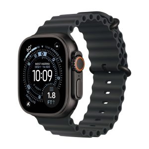 Apple Watch Ultra 3, ремешок Ocean Band, Чёрный Титан, Чёрный