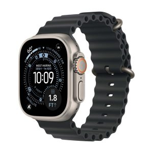 Apple Watch Ultra 3, ремешок Ocean Band, Титан, Чёрный