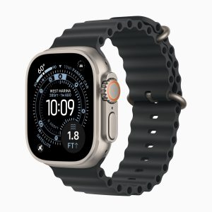 Apple Watch Ultra 3, ремешок Ocean Band, Титан, Чёрный
