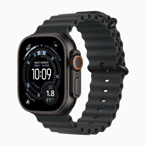 Apple Watch Ultra 3, ремешок Ocean Band, Чёрный Титан, Чёрный