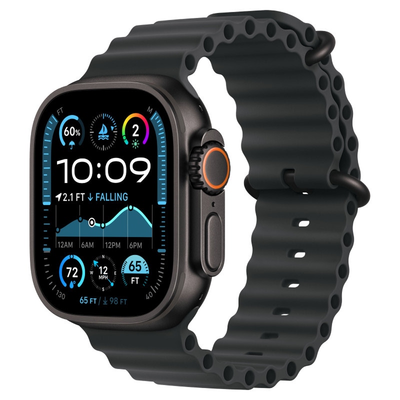 Apple Watch Ultra 2, Чёрный Титан, ремешок Ocean Band 4
