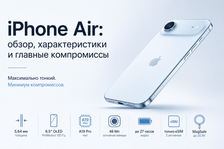 iPhone Air: обзор, характеристики и главные компромиссы