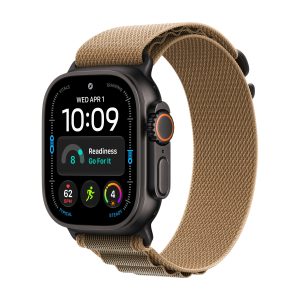 Apple Watch Ultra 4, ремешок Alpine Loop, Чёрный Титан, Пустынный