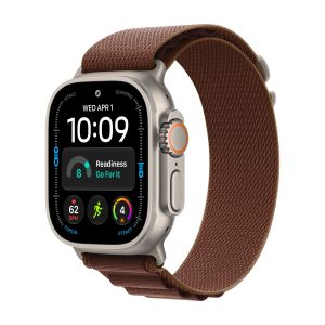 Apple Watch Ultra 4, ремешок Alpine Loop, Титан, Бургунди