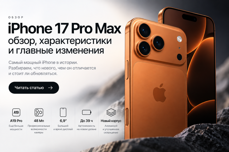 iPhone 17 Pro Max: обзор, характеристики и главные изменения